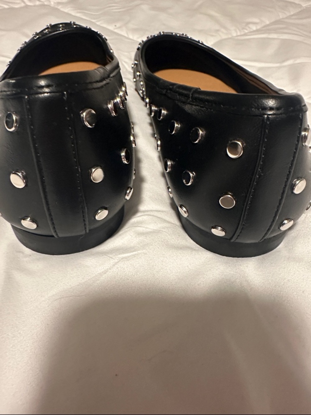NWOT- Dolce Vita Black Ballet Flats with Silver Studs - Picture 3 of 5
